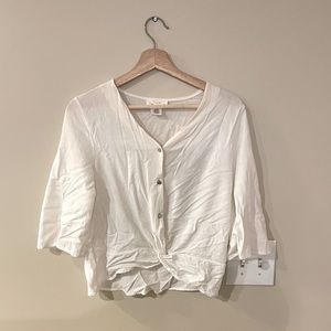 Urban Romantics white linen shirt